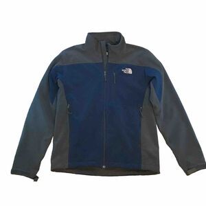 The North Face Apex Bionic Jacket, Men’s Small, Navy Brown Soft Shell Fleece